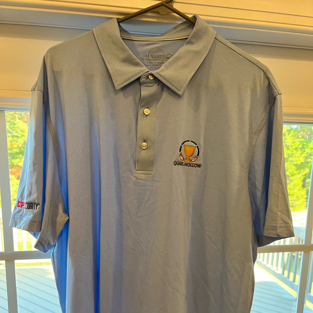 Jim Nance Vineyard Vines Performance Golf Polo With Presidents Cup Logo Jim Nance Vineyard Vines Performance Golf Polo With Presidents Cup Logo